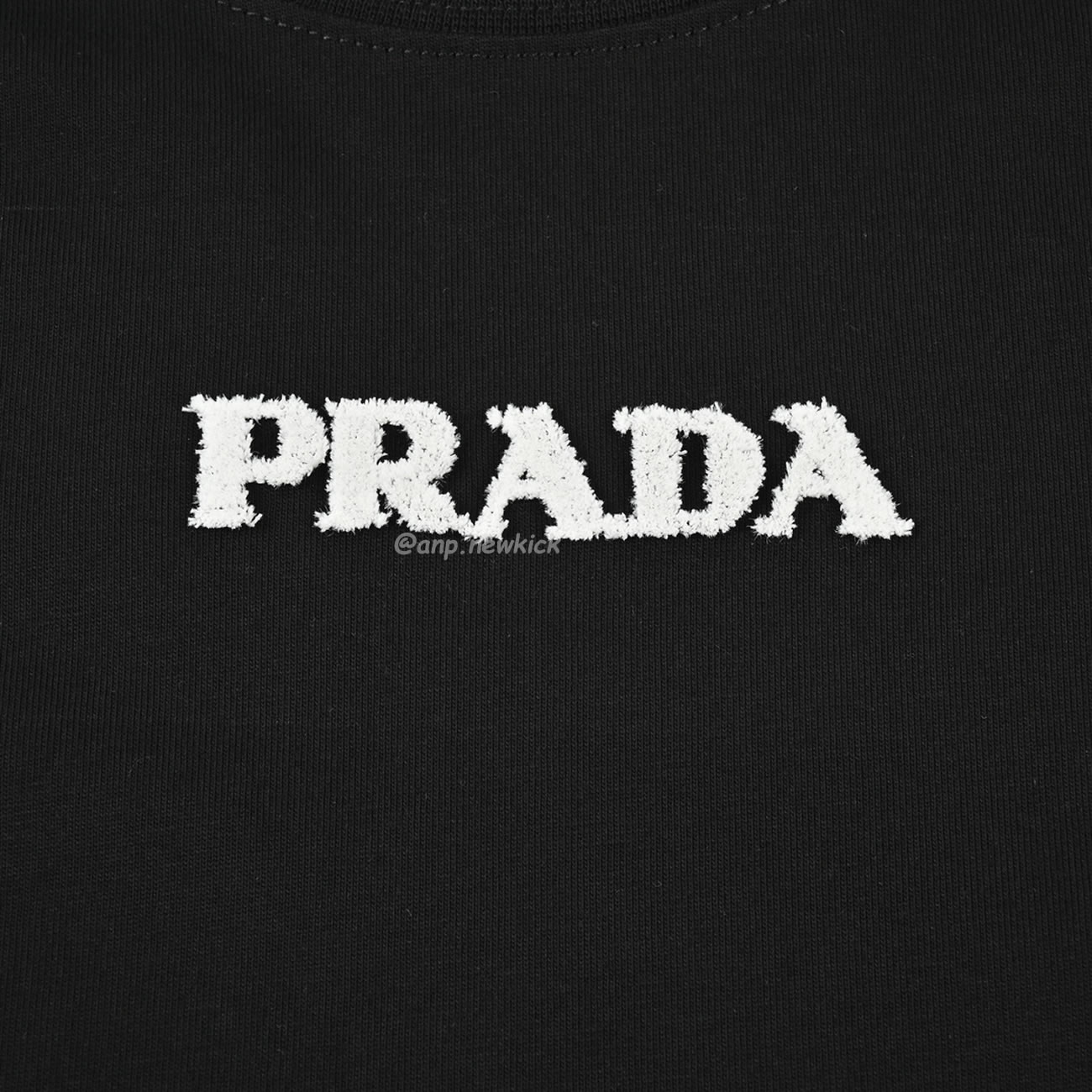 Prada 24ss 3d Toothbrush Embroidered Short Sleeves T Shirt (6) - newkick.vip